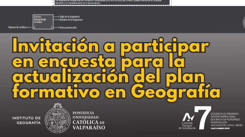 Proceso de actualización del plan formativo en Geografía